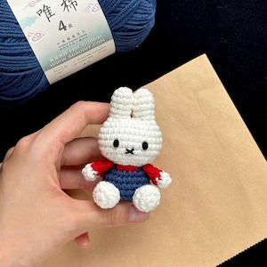 Bunny Crochet Pattern, Crochet Bunny Keychain, Amigurumi Rabbit Keychain Pattern, Crochet Cute Animal Pattern, Plush Toy, Bunny Bag Charm