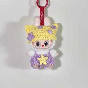 Labubu Crochet Clothes Pattern | Crochet Labubu Cat-Ear Clothes | Labubu Accessory Clothes Pattern | Labubu Cat Outfit | Plush Doll Clothes