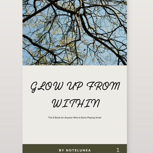 Glow up from within | Self Growth e-book | Life Reset Guide | Personal Development book | Digital Download PDF