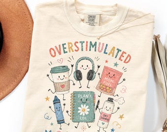 Comfort Colors Overstimulated Moms Club Shirt, Cute Mom Life Gift