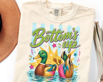 Comfort Colors Duck Shirt Gift, Bottom’s Up Lake Tee Sweatshirt