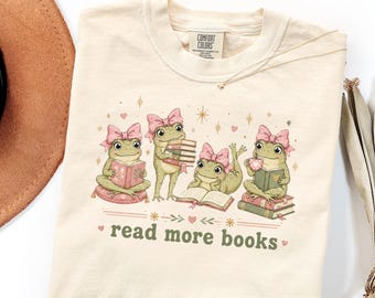 Comfort Colors Read More Books T-Shirt Book Lover Gifts, Trendy Stripes Bookish Graphic Tee