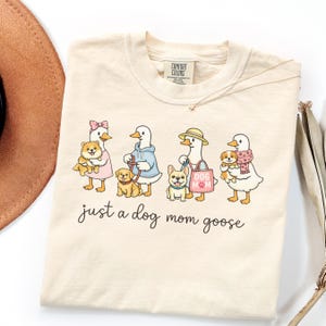 Comfort Colors Dog Mom Goose Shirt Cute Vintage Puppy Lover Gift