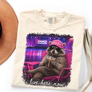 Comfort Colors Dance Mom Raccoon Shirt Funny Competition Graphic Cozy Gift