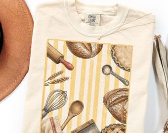 Comfort Colors Baking Shirt Gift, Vintage Sourdough Kitchen Graphic