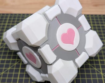 Companion Cube Portal-Inspired Desk Testing and Enrichment Collectible