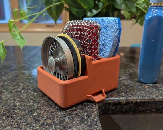 3D Gedruckter Spülenhalter: Spülschwamm & Stopper Organizer