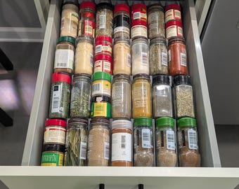 3D Printed Spice Drawer Organizer Insert: Modular Kitchen Storage