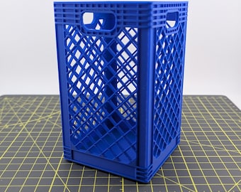Tall Mini Milk Crate Organizer | Stackable Storage Container | Pen, Pencil, or Toothbrush Holder