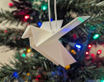 3D Printed Origami Peace Dove Ornament