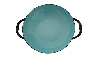 Servidores de vapor Caravelle VTG, color turquesa, esmalte, Francia, mediados de siglo, azul