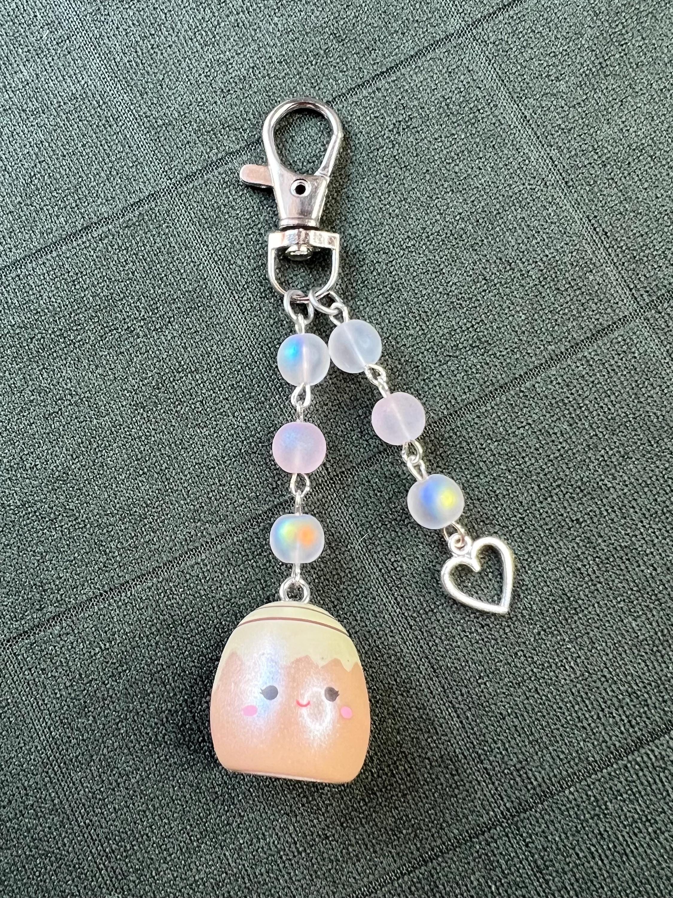 Squishmallow Food Beaded Keychain With Charms - Etsy