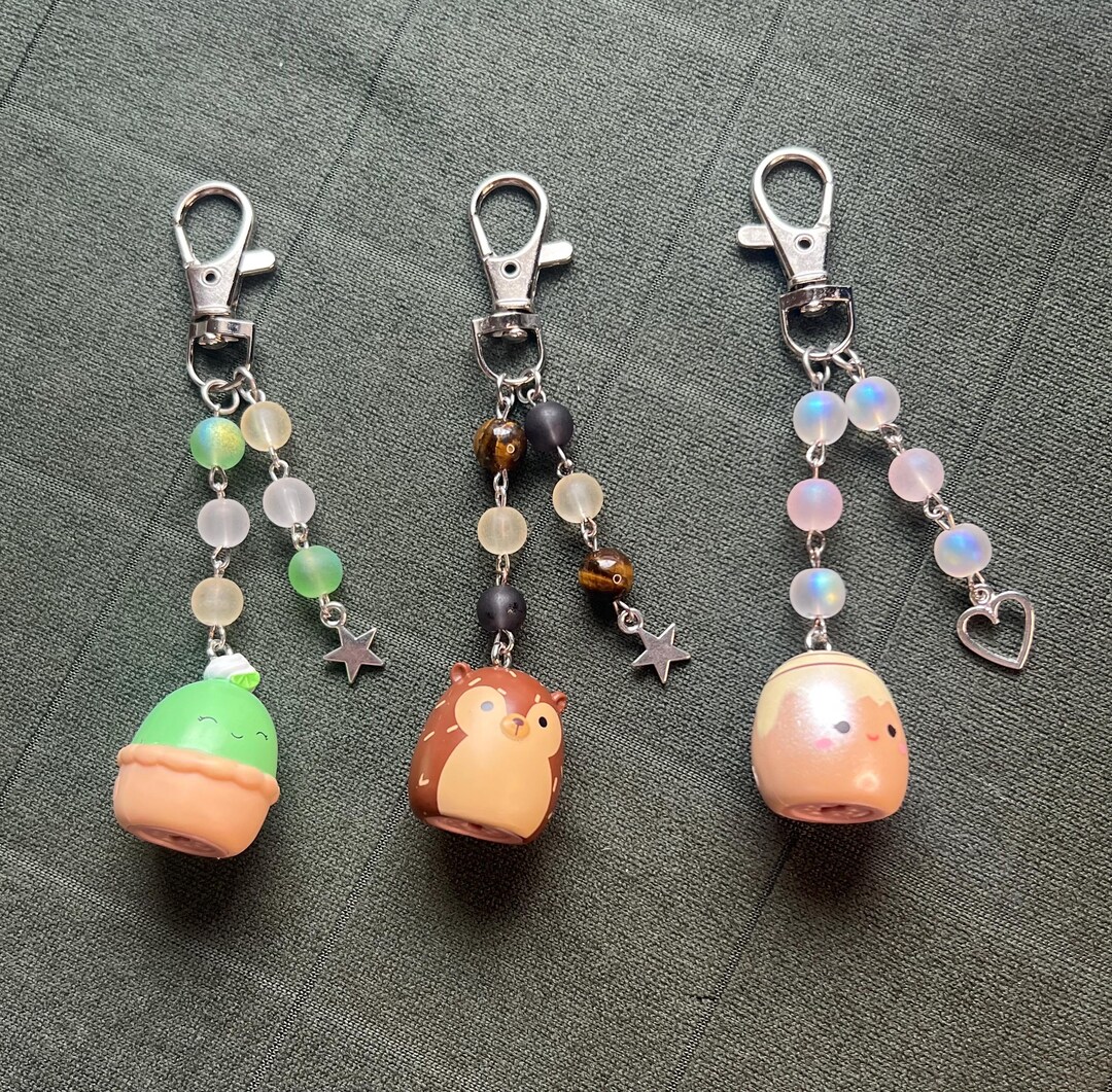 Squishmallow Food Beaded Keychain With Charms - Etsy