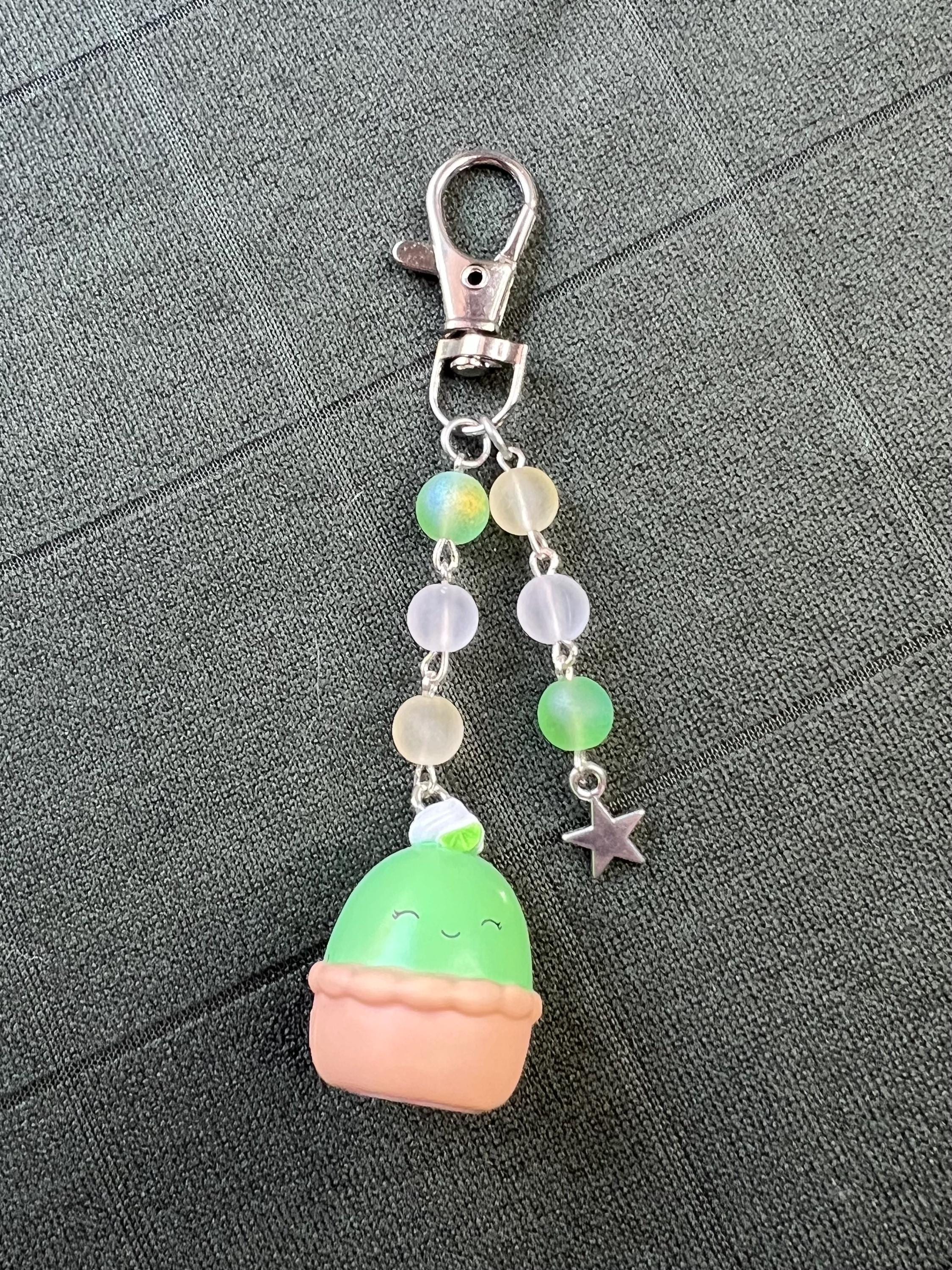 Squishmallow Food Beaded Keychain With Charms - Etsy
