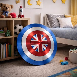 Captain Carter Shield Replica – Union Jack Metal Steel Cosplay Prop Armor image 9