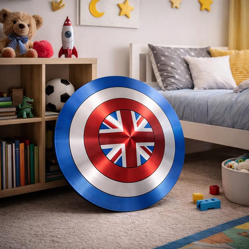 Captain Carter Shield Replica – Union Jack Metal Steel Cosplay Prop Armor image 9
