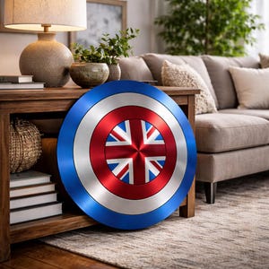 Captain Carter Shield Replica – Union Jack Metal Steel Cosplay Prop Armor image 10
