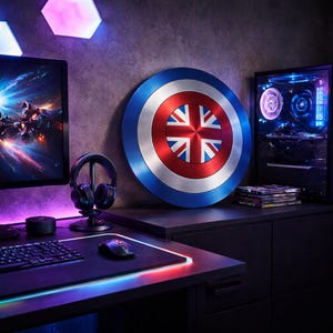 Captain Carter Shield Replica – Union Jack Metal Steel Cosplay Prop Armor image 8
