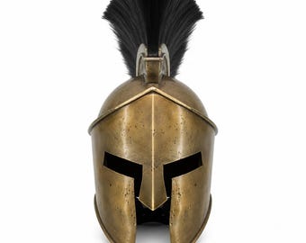 Handgemaakte Spartaanse helmreplica | King Leonidas 300 Movie Warrior-pantser