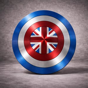 Captain Carter Shield Replica – Union Jack Metal Steel Cosplay Prop Armor image 1