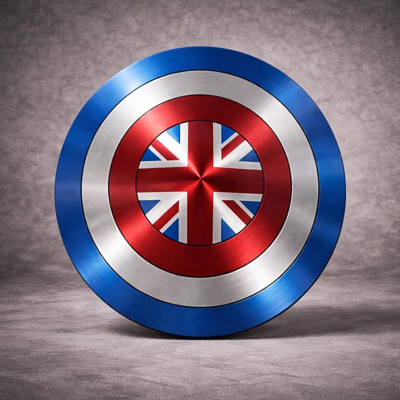 Captain Carter Shield Replica – Union Jack Metal Steel Cosplay Prop Armor image 1