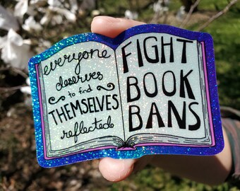 Fight Book Bans sticker - diverse books sticker