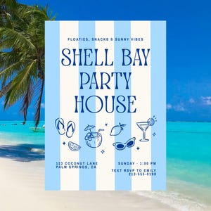 Summer Clipart Bundle, Coastal Beach SVG PNG, Hand Drawn Pool Party Icons, Canva Elements, Vacation Doodles, Whimsical Beach Summer Icons image 7