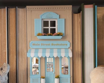 Bookstore Bundle (Nook Lane: Storefront Book Nook Miniature Kit)
