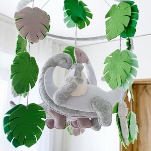 Dinosaurs baby crib mobile Dinosaur nursery mobile decor Dino themed baby room