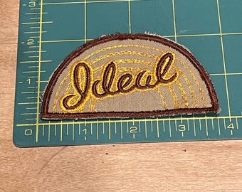 Vintage Ideal Fun Retro Embroidered Sew-on Cheesecloth-backed Patch Applique Shirt, Hat diy