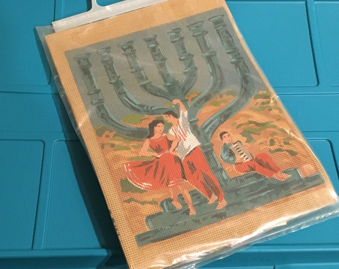 Vintage Judaica Jewish Needlepoint Kits Choice Menorah & Etsy