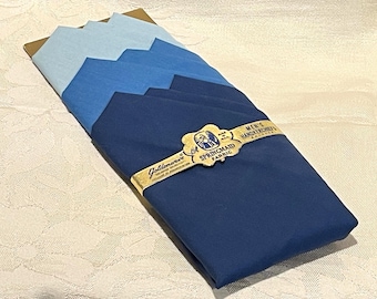 Vintage Men's Handkerchiefs Set of 3 Pocket Squares Springmaid Made in USA 3 Blues Father's Day
