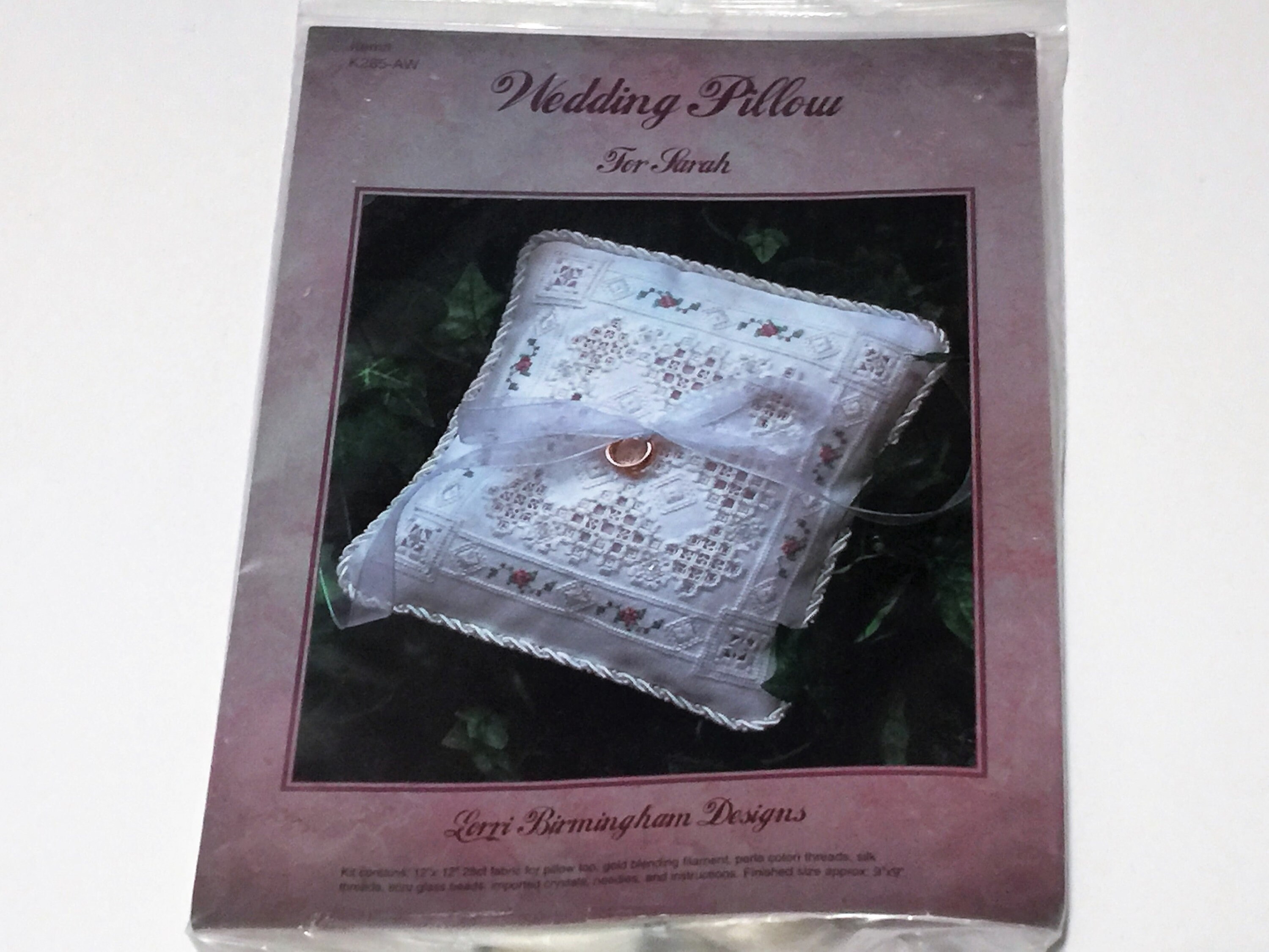 Wedding Pillow Counted Cross Stitch Kit For Sarah Lorri Etsy