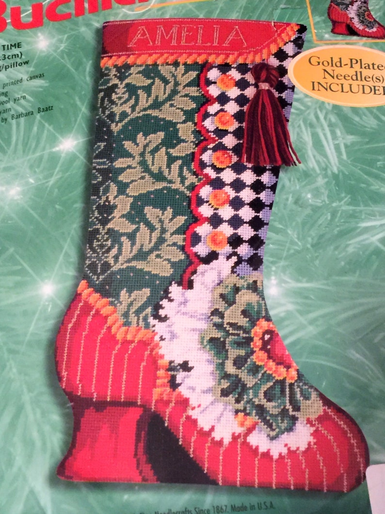 Bucilla Needlepoint Christmas Stocking or Pillow Kit Victorian Etsy