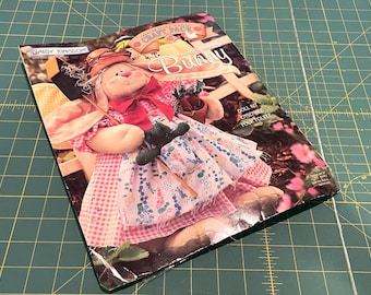 Vintage 1997 Daisy Kingdom GARDEN ANGEL Bunny Doll with Dress Fabric Panel Cut & Sew Stuffed Toy Girl Doll and Outfit Sewing diy Craft