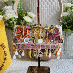 Boho Mirror Work Clutch Bag – Handmade Embroidered Crossbody Purse | Indian Multicolor Festive Sling Bag | Wedding Ethnic Purse