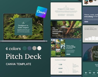 Modello di Pitch Deck: 4 colori - Oltre 50 modelli di diapositive Canva