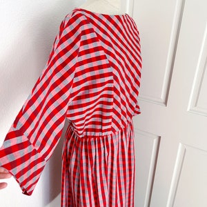Vintage handmade red plaid dress