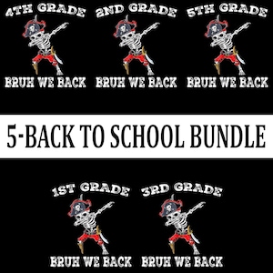 1st Grade To 5th Grade Teachers PNG, First Day School Pirate Clipart, Back To School Digital Download, Sublimation Design