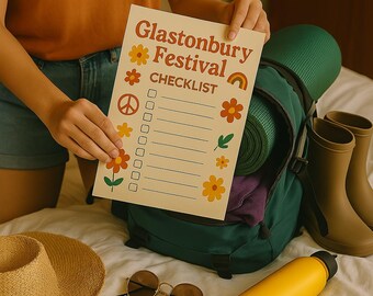 Ultimate Glastonbury Festival Packing List | Printable PDF Checklist for Festivals