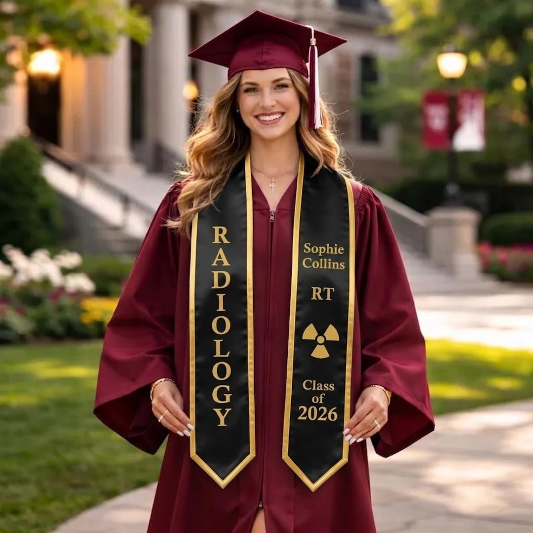 Rt Program Graduate Custom Radiology Graduation Stole, Personalized RT Grad Sash Class of ...
