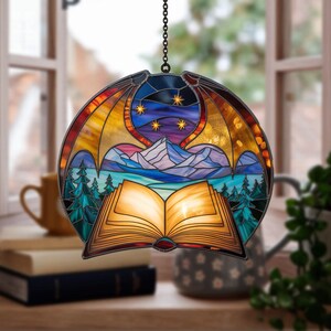 Night Court Suncatcher Ornament, Fantasy Book Reader Gift, Night Court Acrylic Window Hanging, Bookshelf Decor, Book Lover Gift,Bookish Gift
