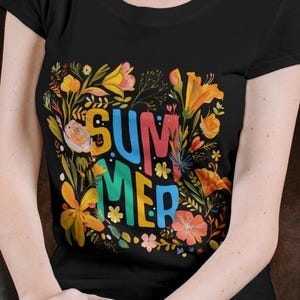 Summer png, Floral Summer Vibes Png, Sublimation Coquette D&#39;été, Girly Summer Png, Conception De Chemise D&#39;été