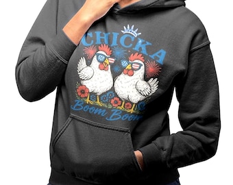 Pollo patriótico divertido PNG: Diseño retro del 4 de julio (Descarga digital)