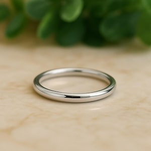 Minimalist Sterling Silver Ring • .925 Dainty Stacking Band • Simple Everyday Ring • Thin Silver Ring • Delicate Layering Jewelry for Her
