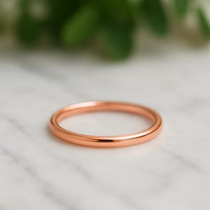 Minimalist Rose Gold Filled Ring • Dainty Stacking Band • Simple Everyday Jewelry • Thin Rose Gold Ring • Delicate Layering Ring for Her