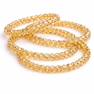 Beaded Stacking Bracelet Set – Stretch Crystal Stack – Gold Bead Bracelet – Layered Arm Candy – Trendy Gift for Her – Handmade Bracelet