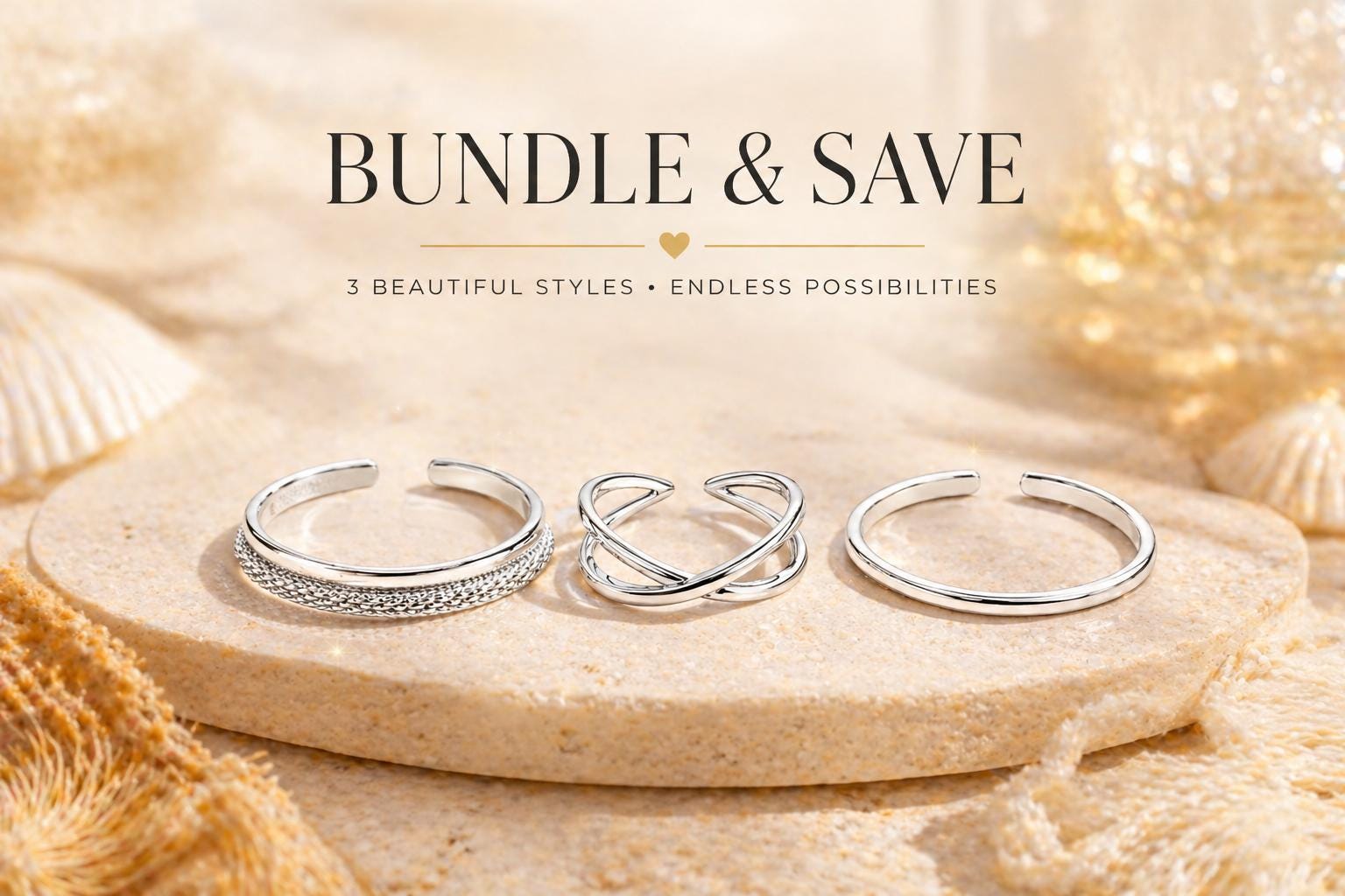 Sterling Silver Toe Ring Set of 2, Minimalist Adjustable Toe Rings ...