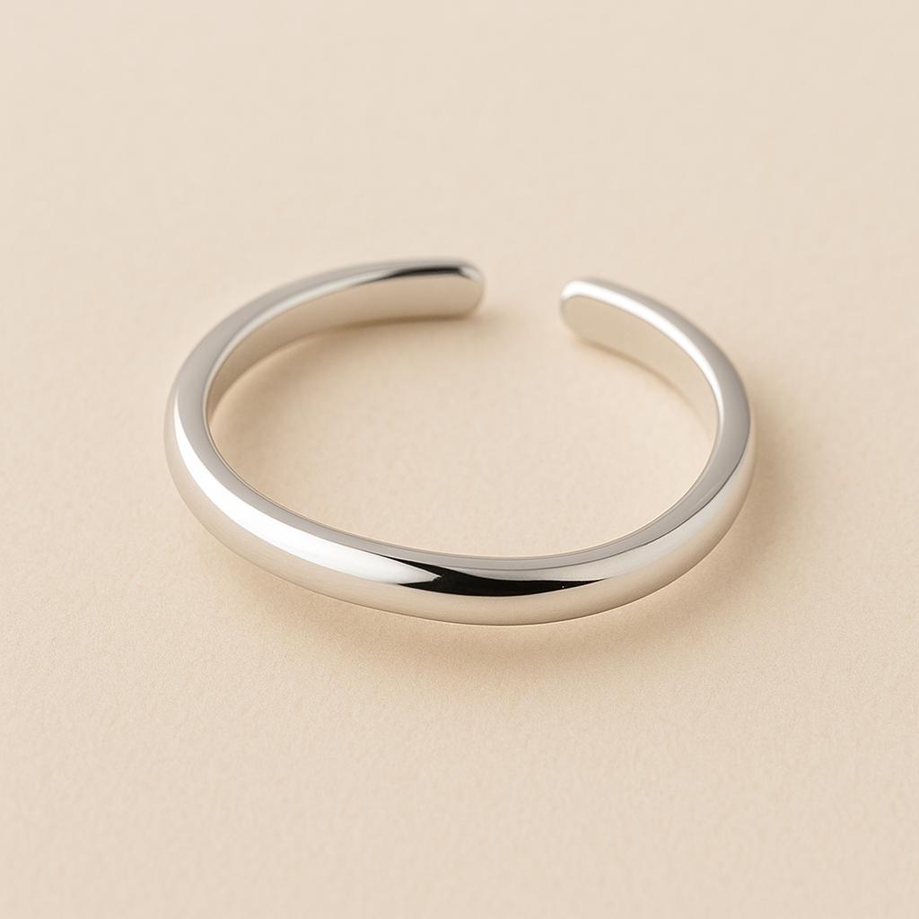 Simple Silver Toe Ring – Dainty Adjustable Minimalist Silver Band ...