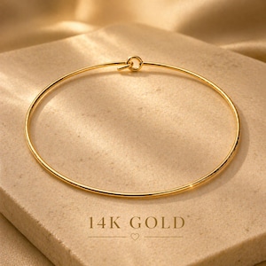 14K Gold Necklace Gift for Her – Minimalist Gold Choker Necklace, Dainty Layering Necklace, Birthday Gift, Anniversary Jewelry